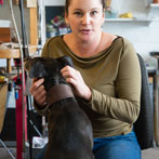 Rebecca Joselyn at work in her studio at Yorkshire Art Space’ Persistence Works in Sheffield 2017